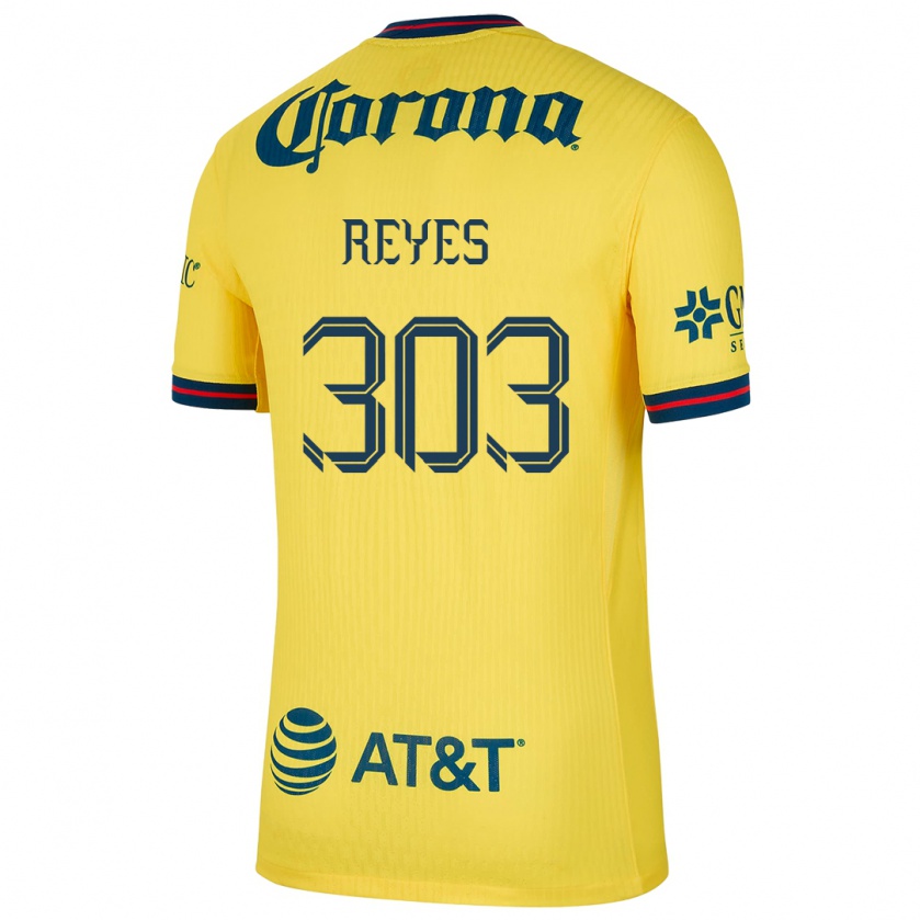 Kandiny Gyermek Diego Reyes #303 Sárga Kék Hazai Jersey 2024/25 Mez Póló Ing