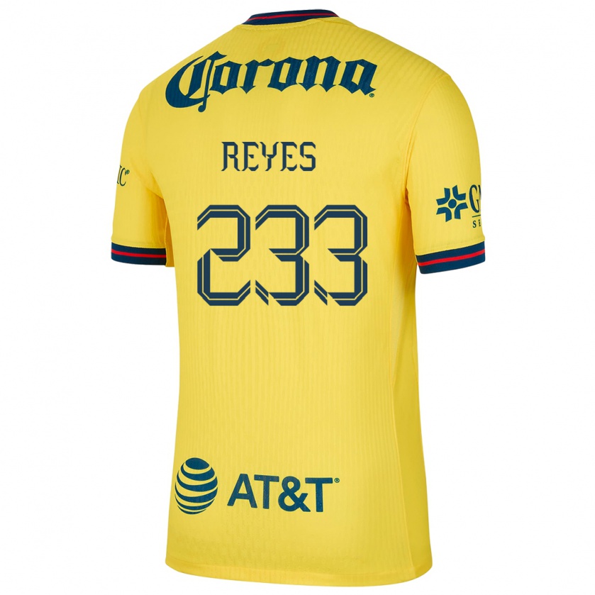 Kandiny Gyermek Andrés Reyes #233 Sárga Kék Hazai Jersey 2024/25 Mez Póló Ing