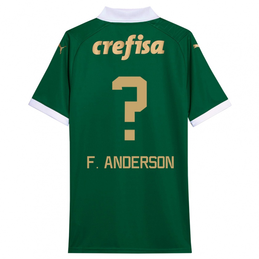 Kandiny Gyermek Felipe Anderson #0 Zöld Fehér Hazai Jersey 2024/25 Mez Póló Ing