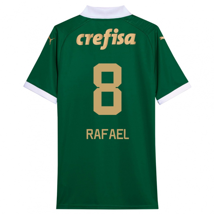 Kandiny Gyermek Zé Rafael #8 Zöld Fehér Hazai Jersey 2024/25 Mez Póló Ing