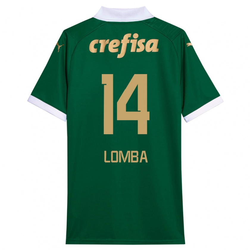 Kandiny Gyermek Marcelo Lomba #14 Zöld Fehér Hazai Jersey 2024/25 Mez Póló Ing