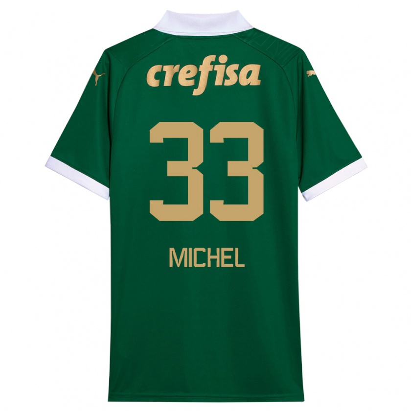 Kandiny Gyermek Michel #33 Zöld Fehér Hazai Jersey 2024/25 Mez Póló Ing