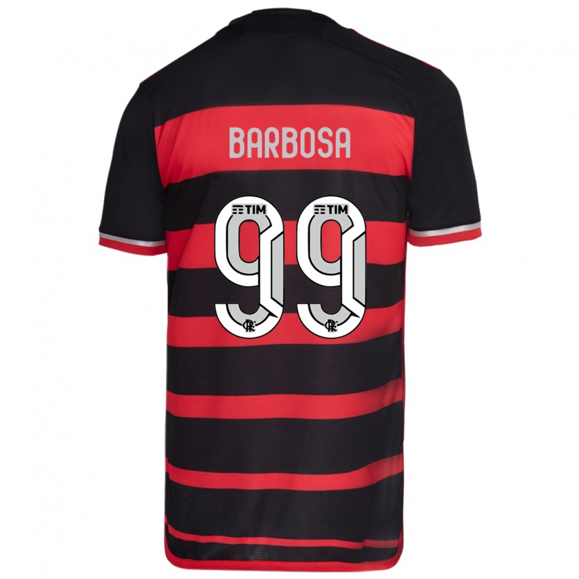 Kandiny Gyermek Gabriel Barbosa #99 Piros Fekete Hazai Jersey 2024/25 Mez Póló Ing