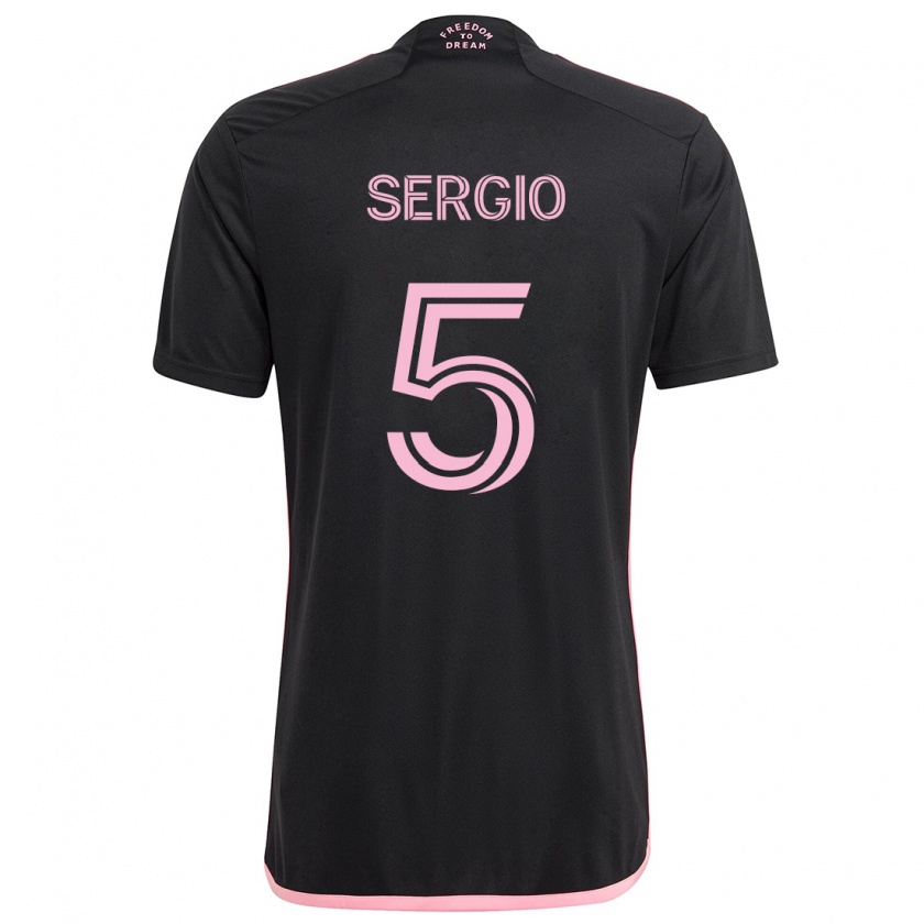 Kandiny Gyermek Sergio Busquets #5 Fekete Idegenbeli Jersey 2024/25 Mez Póló Ing