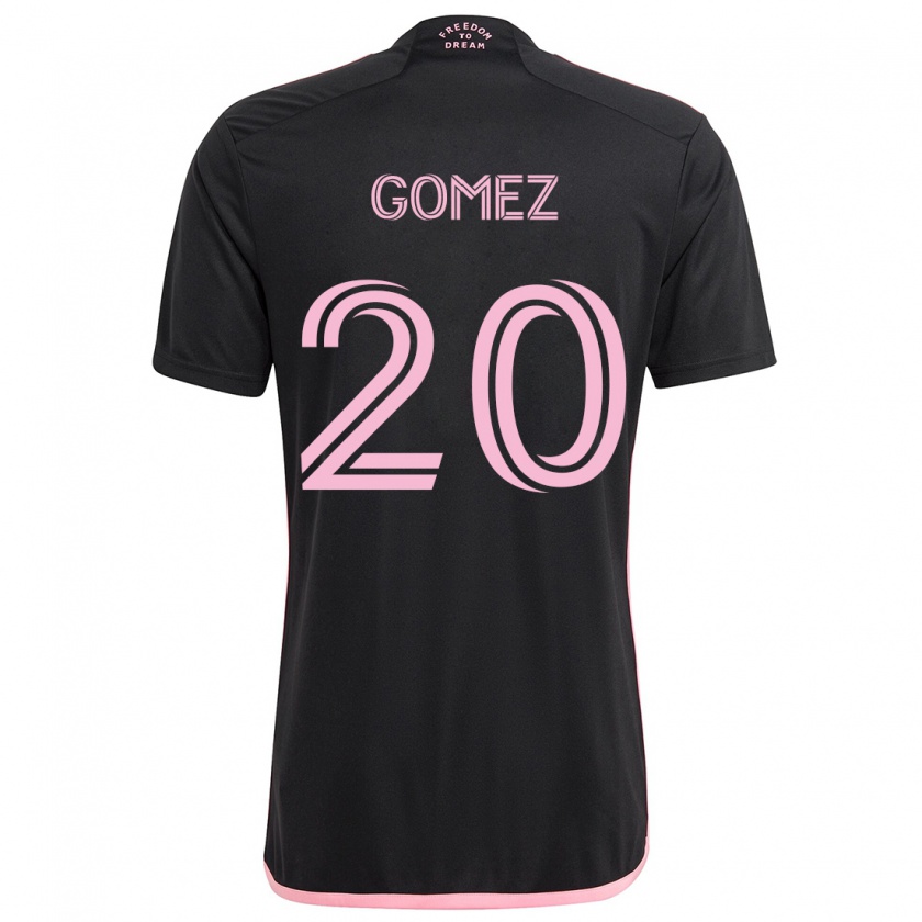 Kandiny Gyermek Diego Gómez #20 Fekete Idegenbeli Jersey 2024/25 Mez Póló Ing