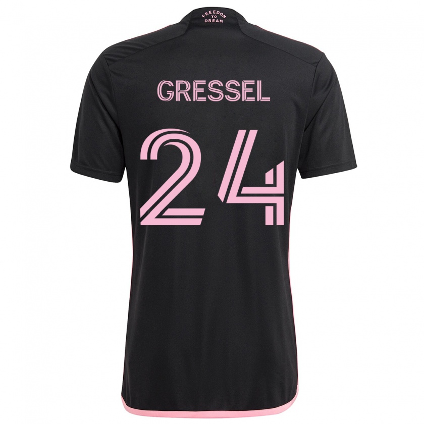 Kandiny Gyermek Julian Gressel #24 Fekete Idegenbeli Jersey 2024/25 Mez Póló Ing