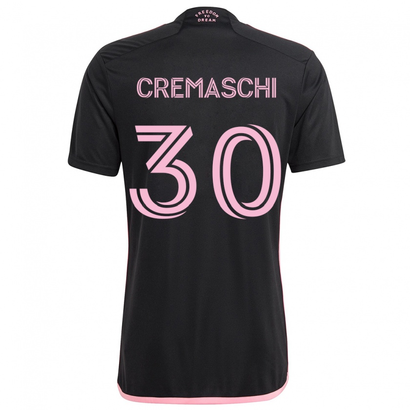 Kandiny Gyermek Benja Cremaschi #30 Fekete Idegenbeli Jersey 2024/25 Mez Póló Ing