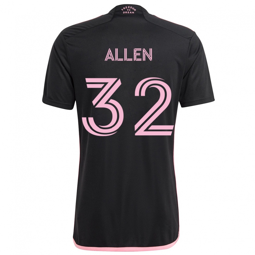 Kandiny Gyermek Noah Allen #32 Fekete Idegenbeli Jersey 2024/25 Mez Póló Ing