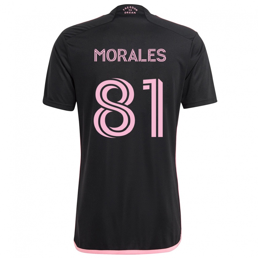 Kandiny Gyermek Santiago Morales #81 Fekete Idegenbeli Jersey 2024/25 Mez Póló Ing