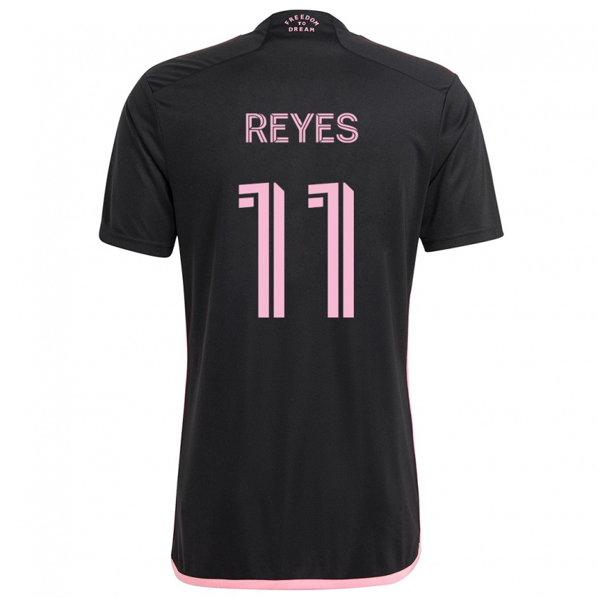 Kandiny Gyermek Dairon Reyes #11 Fekete Idegenbeli Jersey 2024/25 Mez Póló Ing