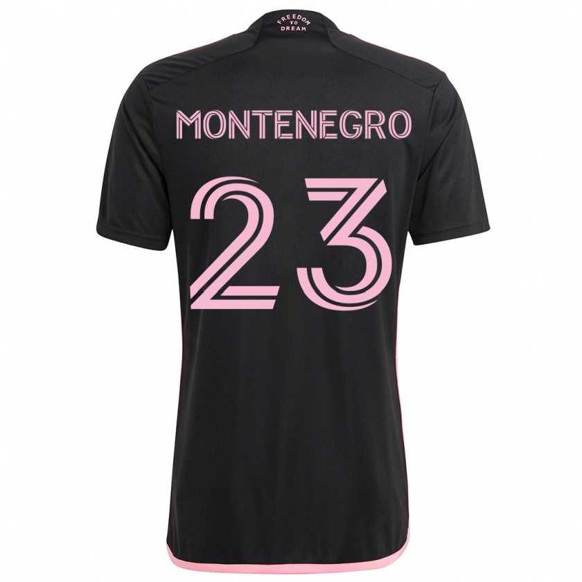 Kandiny Gyermek Ricardo Montenegro #23 Fekete Idegenbeli Jersey 2024/25 Mez Póló Ing