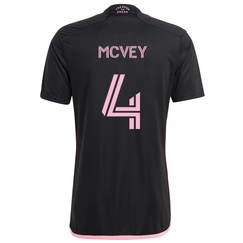 Kandiny Gyermek Christopher Mcvey #4 Fekete Idegenbeli Jersey 2024/25 Mez Póló Ing