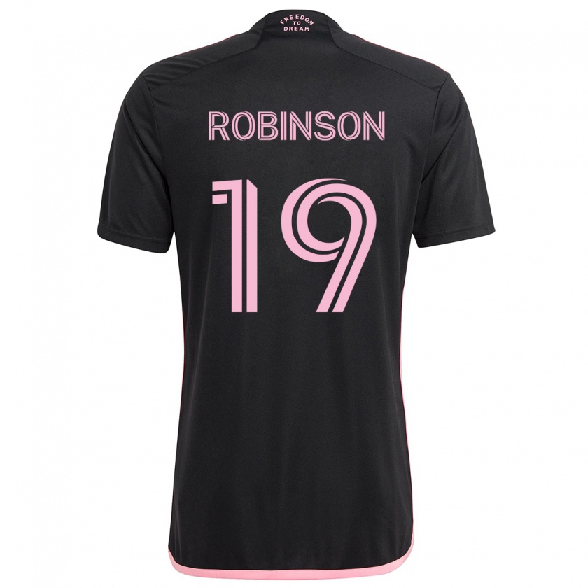 Kandiny Gyermek Robbie Robinson #19 Fekete Idegenbeli Jersey 2024/25 Mez Póló Ing