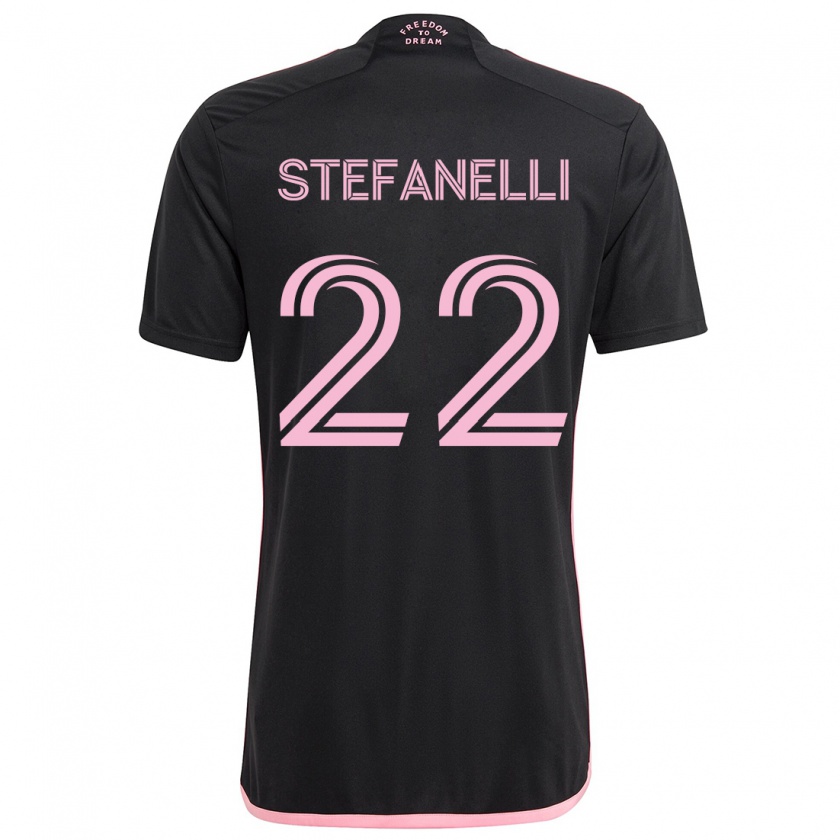 Kandiny Gyermek Nicolás Stefanelli #22 Fekete Idegenbeli Jersey 2024/25 Mez Póló Ing