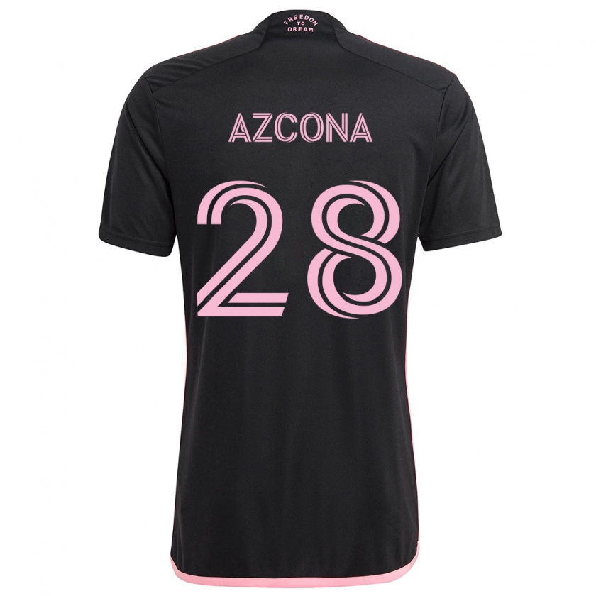 Kandiny Gyermek Edison Azcona #28 Fekete Idegenbeli Jersey 2024/25 Mez Póló Ing