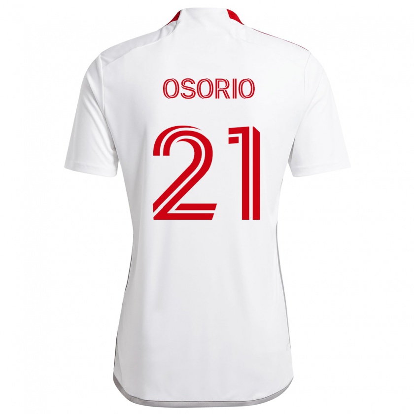 Kandiny Gyermek Jonathan Osorio #21 Fehér Piros Idegenbeli Jersey 2024/25 Mez Póló Ing