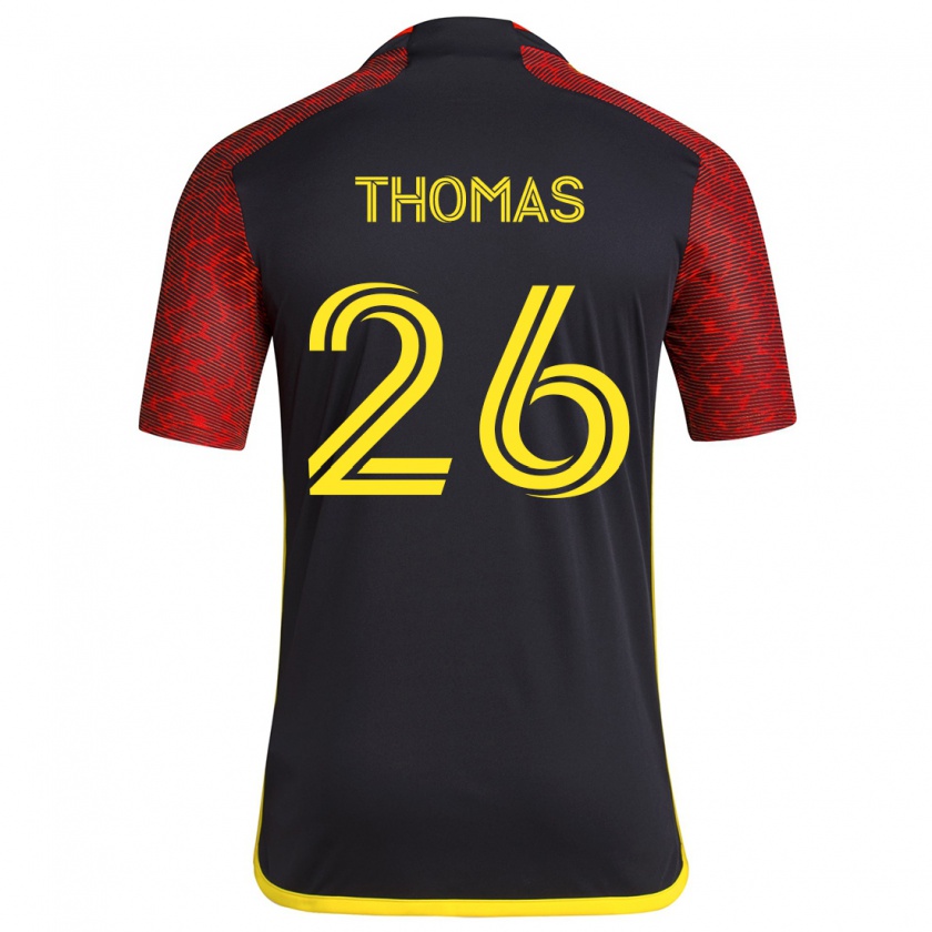 Kandiny Gyermek Andrew Thomas #26 Piros Fekete Idegenbeli Jersey 2024/25 Mez Póló Ing