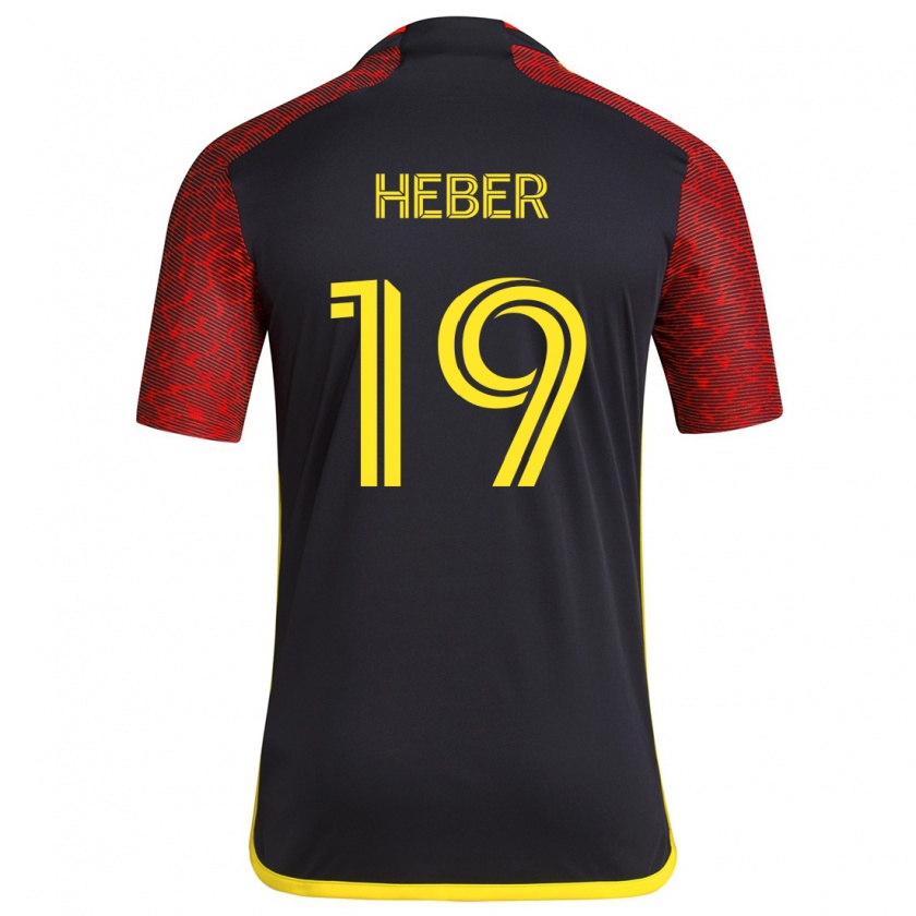 Kandiny Gyermek Héber #19 Piros Fekete Idegenbeli Jersey 2024/25 Mez Póló Ing