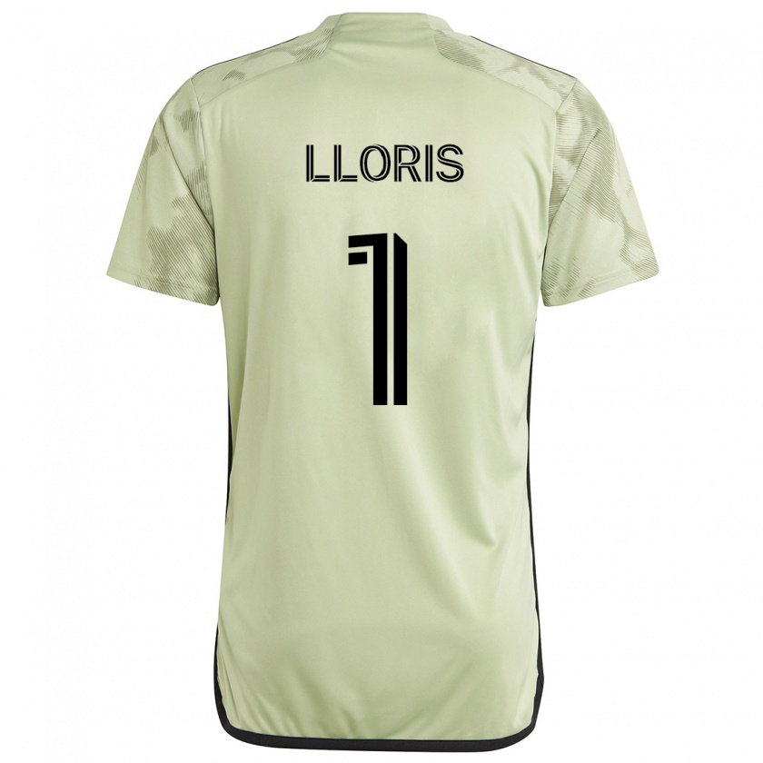 Kandiny Gyermek Hugo Lloris #1 Világos Zöld Idegenbeli Jersey 2024/25 Mez Póló Ing