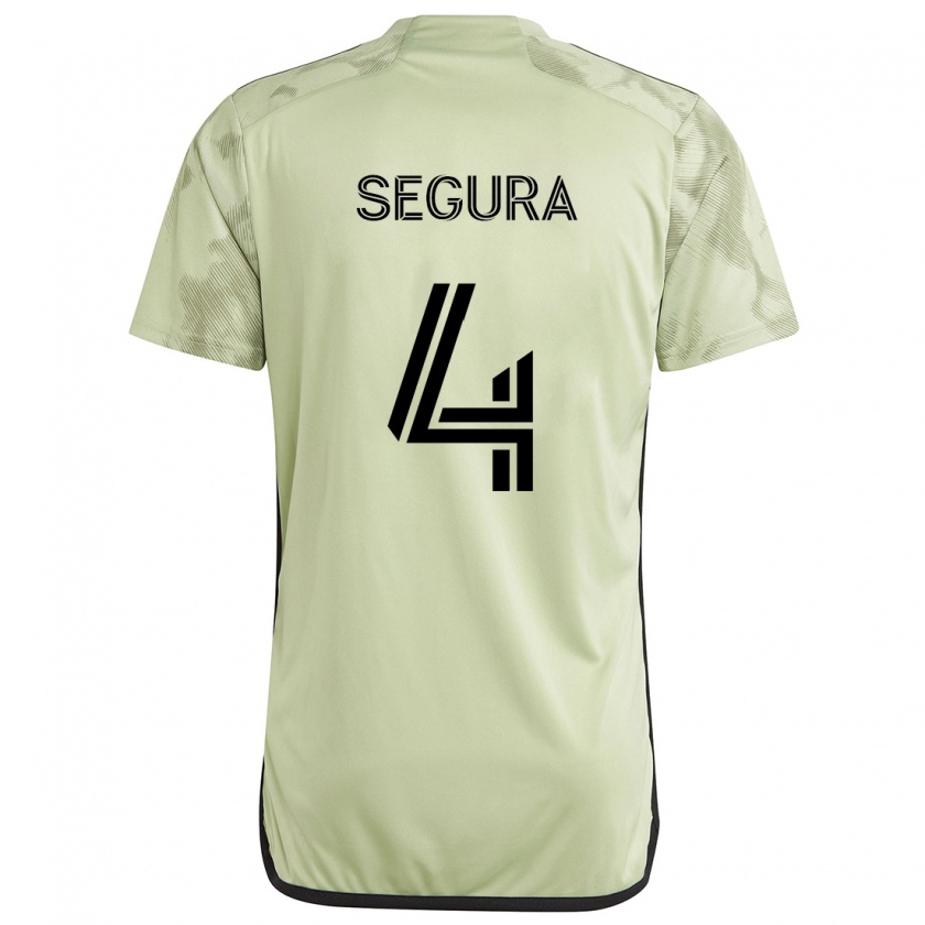 Kandiny Gyermek Eddie Segura #4 Világos Zöld Idegenbeli Jersey 2024/25 Mez Póló Ing