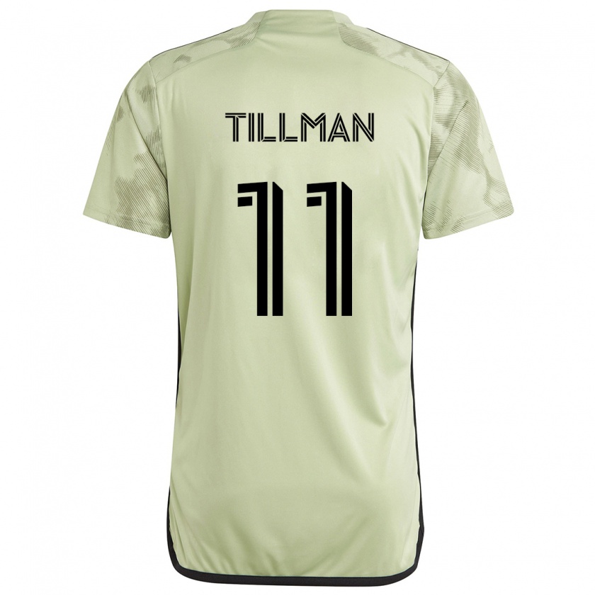 Kandiny Gyermek Timothy Tillman #11 Világos Zöld Idegenbeli Jersey 2024/25 Mez Póló Ing