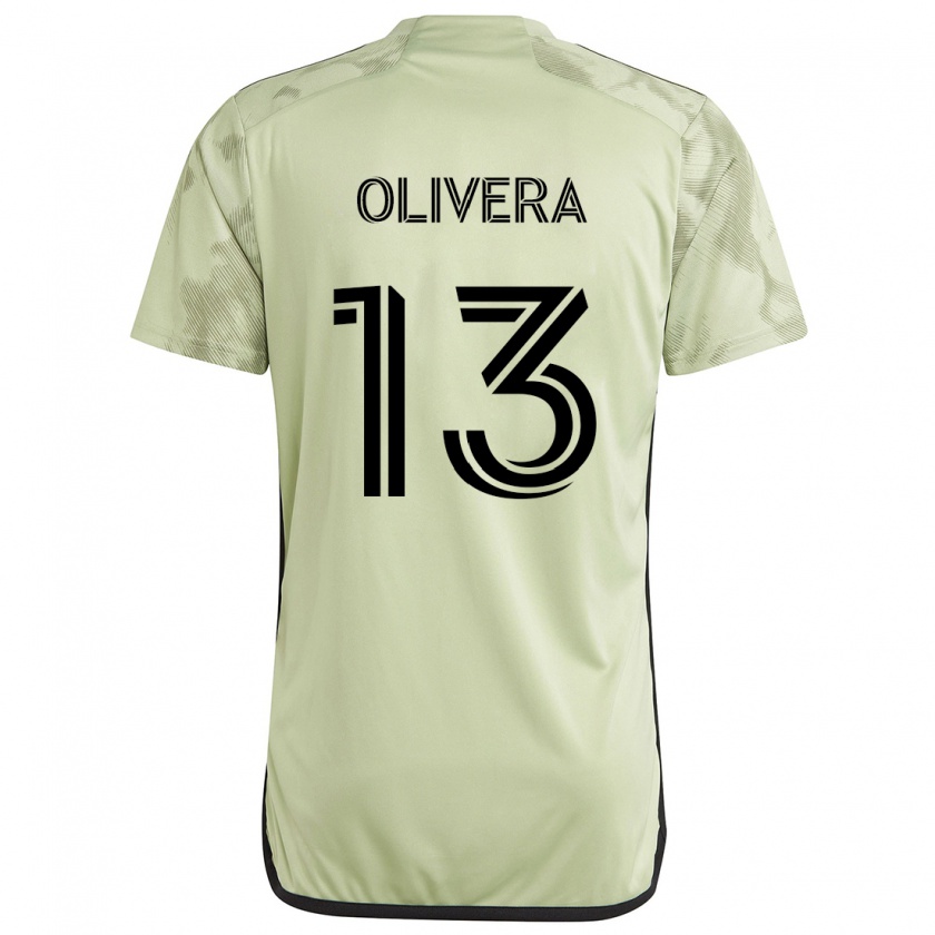 Kandiny Gyermek Cristian Olivera #13 Világos Zöld Idegenbeli Jersey 2024/25 Mez Póló Ing