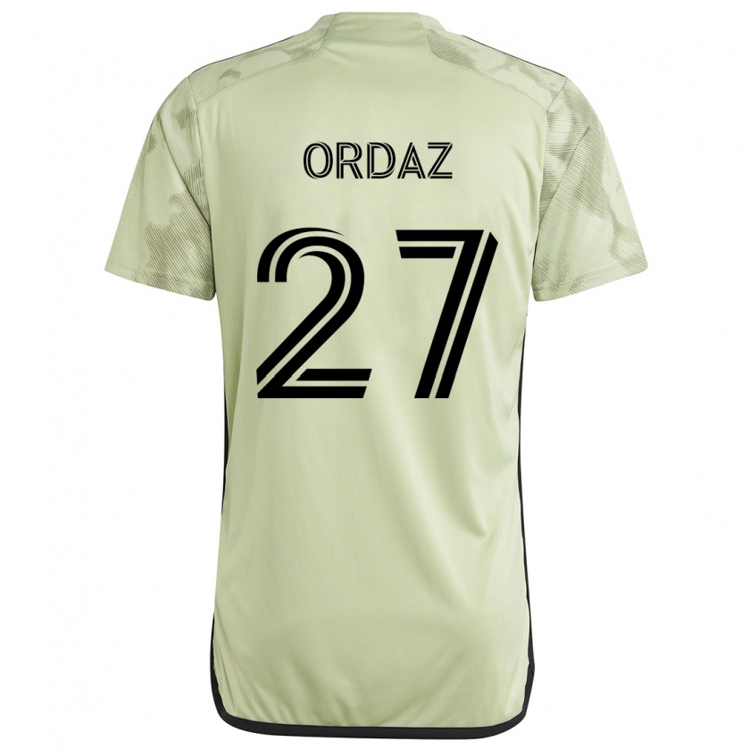 Kandiny Gyermek Nathan Ordaz #27 Világos Zöld Idegenbeli Jersey 2024/25 Mez Póló Ing