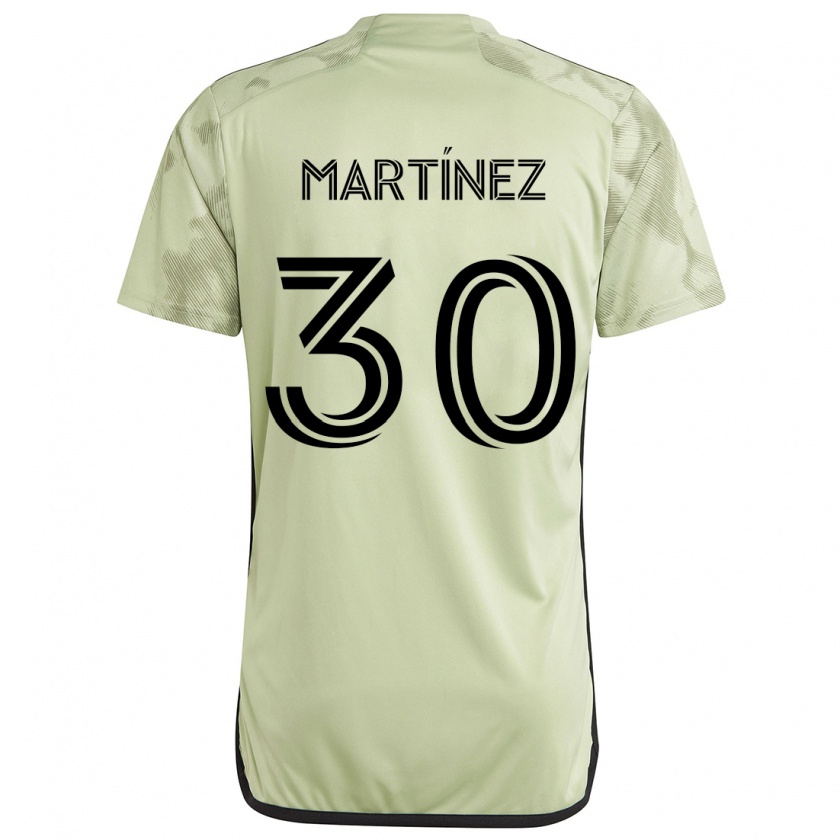 Kandiny Gyermek David Martínez #30 Világos Zöld Idegenbeli Jersey 2024/25 Mez Póló Ing