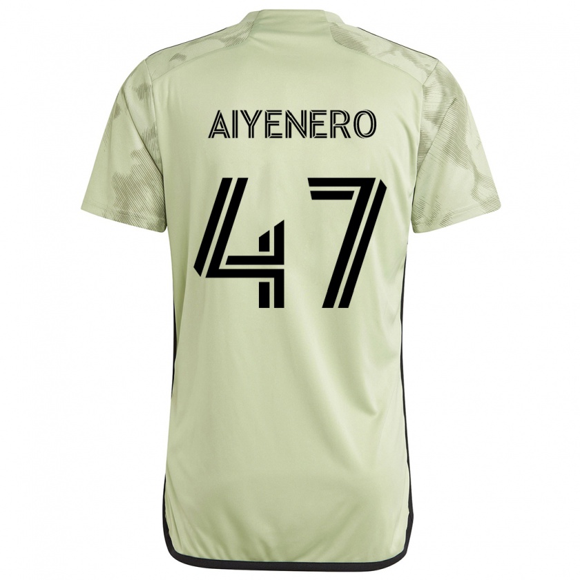 Kandiny Gyermek Marius Aiyenero #47 Világos Zöld Idegenbeli Jersey 2024/25 Mez Póló Ing