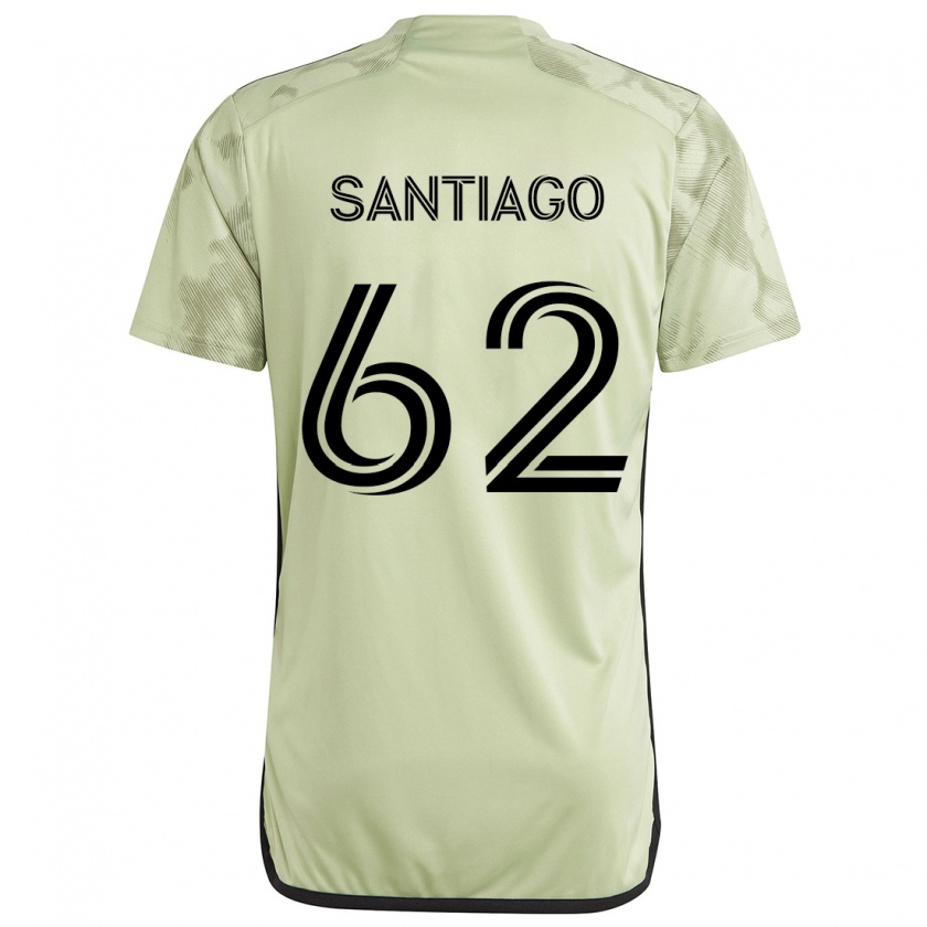 Kandiny Gyermek Joshua Santiago #62 Világos Zöld Idegenbeli Jersey 2024/25 Mez Póló Ing