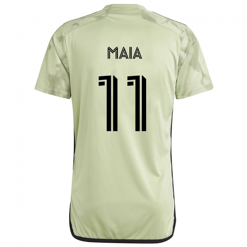 Kandiny Gyermek Matheus Maia #11 Világos Zöld Idegenbeli Jersey 2024/25 Mez Póló Ing