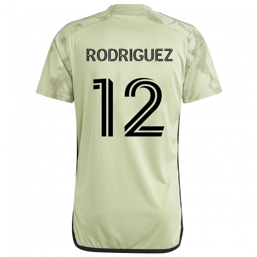 Kandiny Gyermek Jeremi Rodríguez #12 Világos Zöld Idegenbeli Jersey 2024/25 Mez Póló Ing