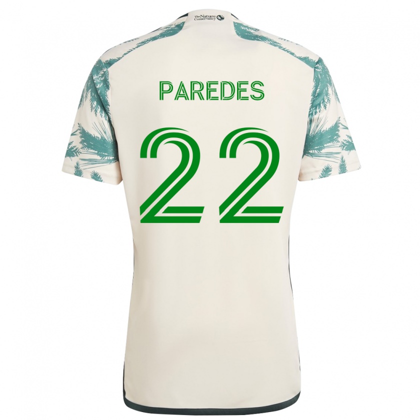 Kandiny Gyermek Cristhian Paredes #22 Bézs Barna Idegenbeli Jersey 2024/25 Mez Póló Ing