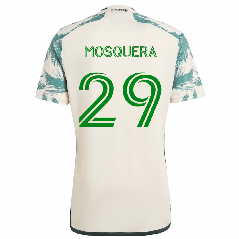 Kandiny Gyermek Juan Mosquera #29 Bézs Barna Idegenbeli Jersey 2024/25 Mez Póló Ing