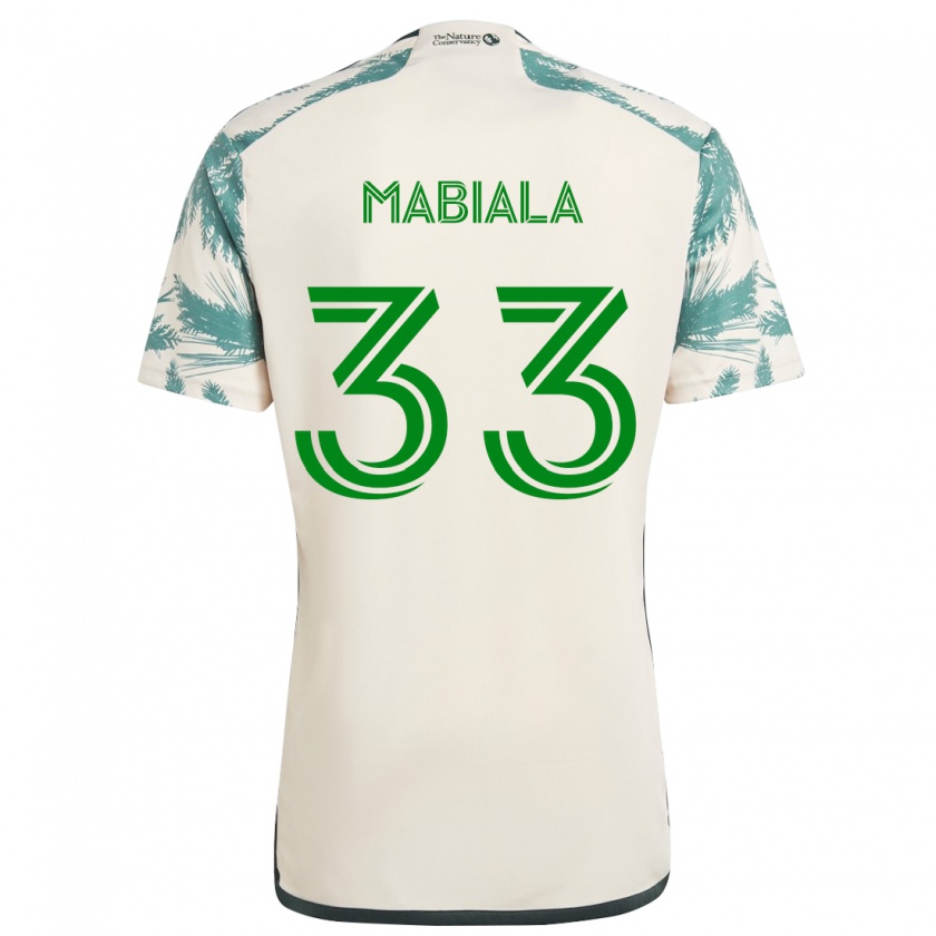 Kandiny Gyermek Larrys Mabiala #33 Bézs Barna Idegenbeli Jersey 2024/25 Mez Póló Ing