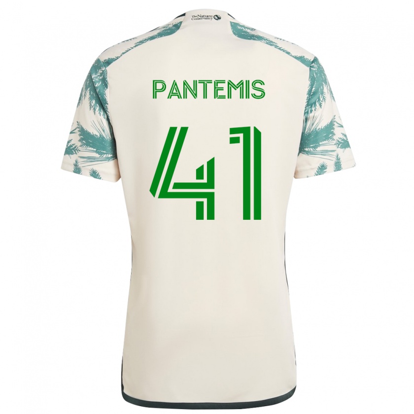 Kandiny Gyermek James Pantemis #41 Bézs Barna Idegenbeli Jersey 2024/25 Mez Póló Ing