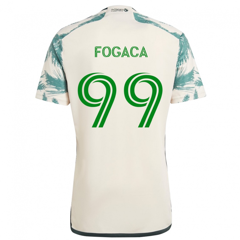 Kandiny Gyermek Nathan Fogaça #99 Bézs Barna Idegenbeli Jersey 2024/25 Mez Póló Ing