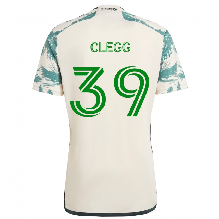 Kandiny Gyermek Tyler Clegg #39 Bézs Barna Idegenbeli Jersey 2024/25 Mez Póló Ing