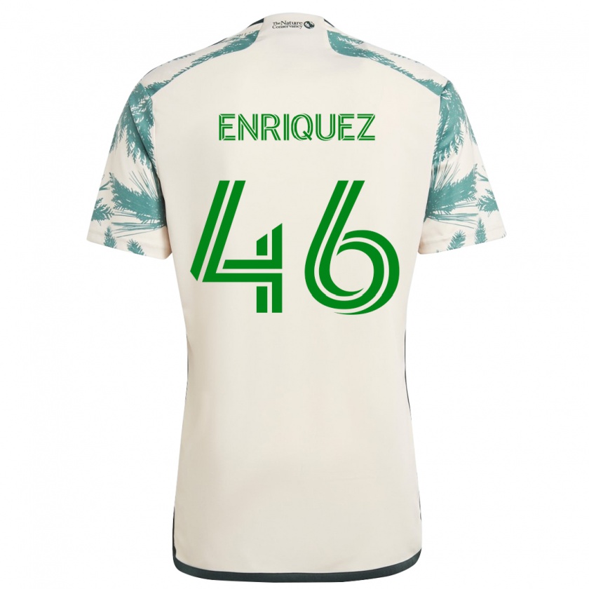 Kandiny Gyermek Adolfo Enriquez #46 Bézs Barna Idegenbeli Jersey 2024/25 Mez Póló Ing