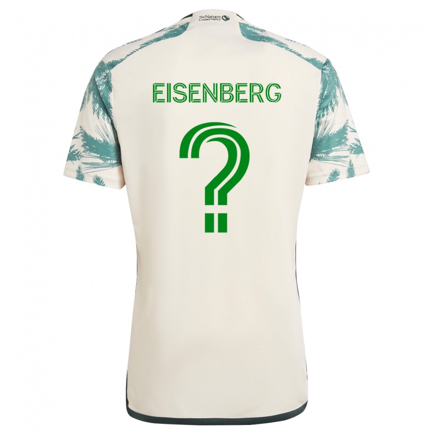 Kandiny Gyermek Max Eisenberg #0 Bézs Barna Idegenbeli Jersey 2024/25 Mez Póló Ing