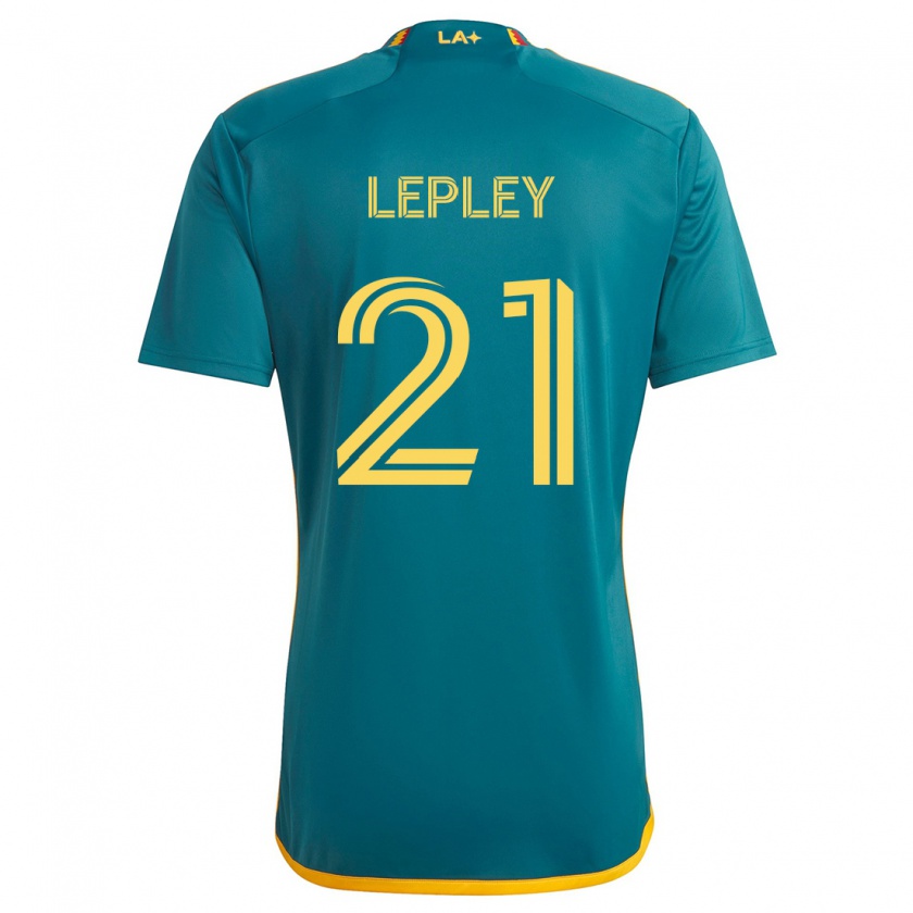 Kandiny Gyermek Tucker Lepley #21 Green Yellow Idegenbeli Jersey 2024/25 Mez Póló Ing