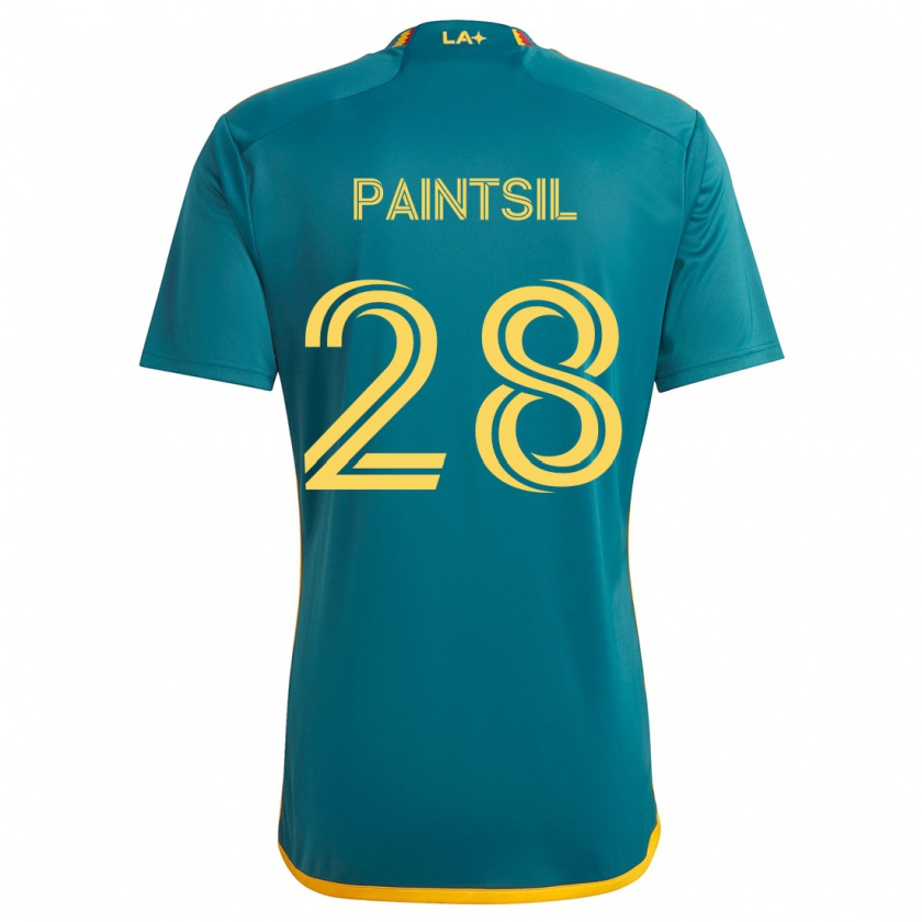 Kandiny Gyermek Joseph Paintsil #28 Green Yellow Idegenbeli Jersey 2024/25 Mez Póló Ing