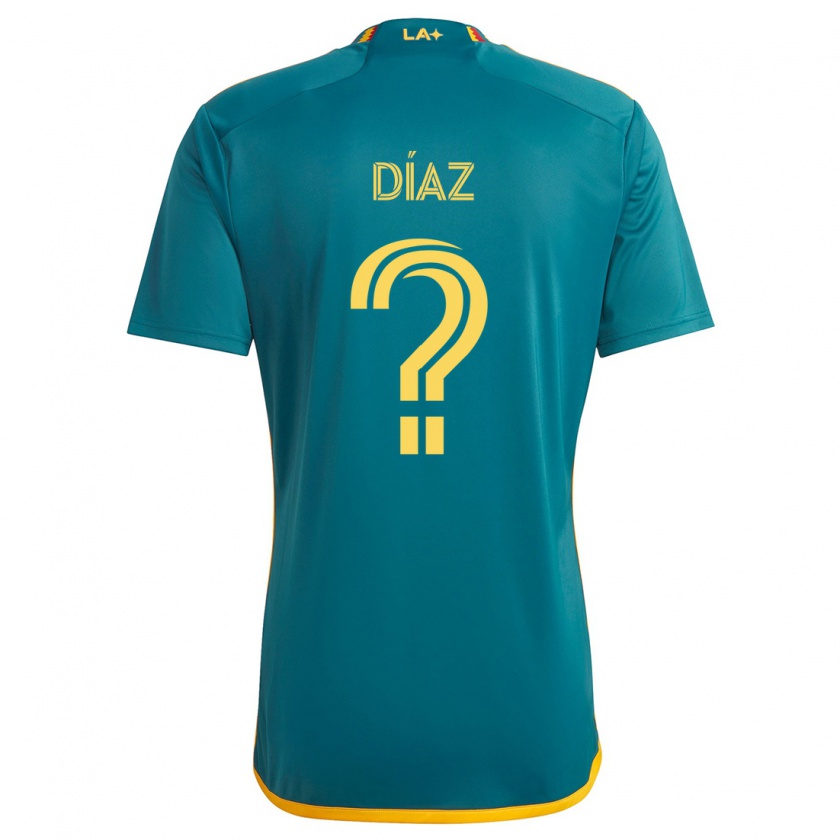 Kandiny Gyermek Carlos Díaz #0 Green Yellow Idegenbeli Jersey 2024/25 Mez Póló Ing