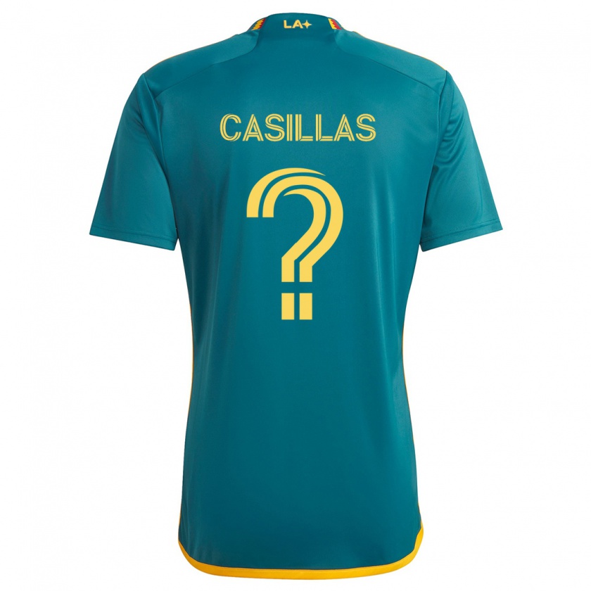 Kandiny Gyermek Victor Casillas #0 Green Yellow Idegenbeli Jersey 2024/25 Mez Póló Ing