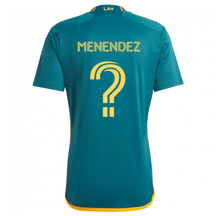 Kandiny Gyermek Alexsander Menendez #0 Green Yellow Idegenbeli Jersey 2024/25 Mez Póló Ing