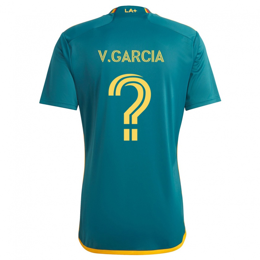 Kandiny Gyermek Vicente Garcia #0 Green Yellow Idegenbeli Jersey 2024/25 Mez Póló Ing