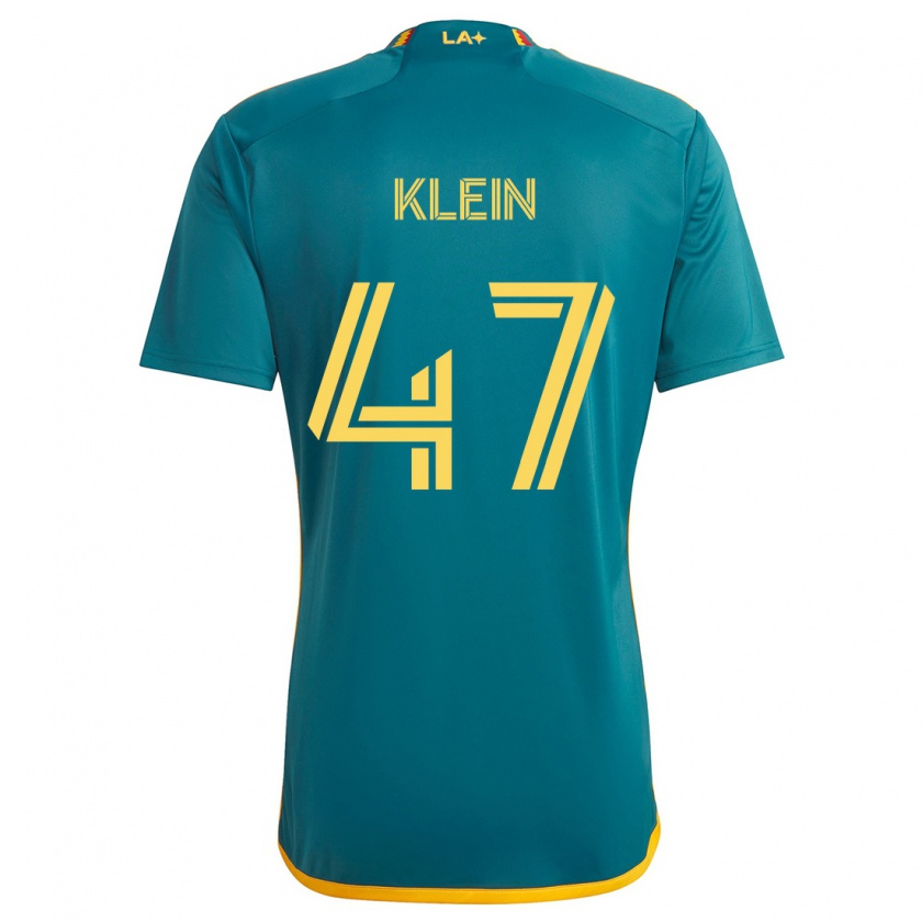 Kandiny Gyermek Carson Klein #47 Green Yellow Idegenbeli Jersey 2024/25 Mez Póló Ing