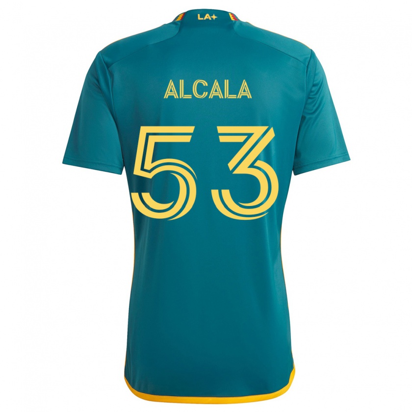 Kandiny Gyermek Álex Alcalá #53 Green Yellow Idegenbeli Jersey 2024/25 Mez Póló Ing