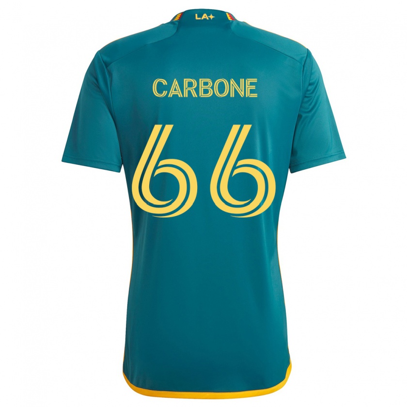 Kandiny Gyermek Matteo Carbone #66 Green Yellow Idegenbeli Jersey 2024/25 Mez Póló Ing