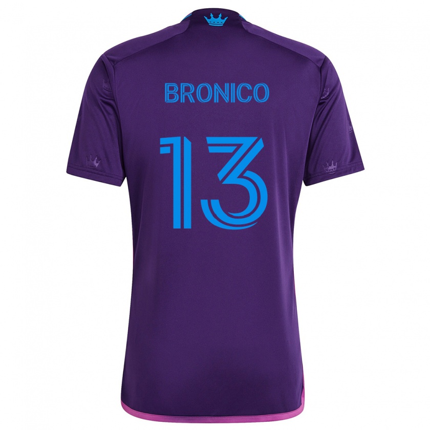 Kandiny Gyermek Brandt Bronico #13 Lila Kék Idegenbeli Jersey 2024/25 Mez Póló Ing